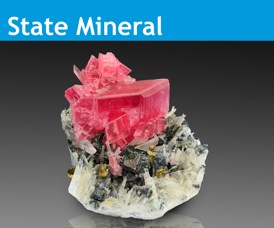 Image showing the State of Colorado State Mineral the Rhodochrosite.