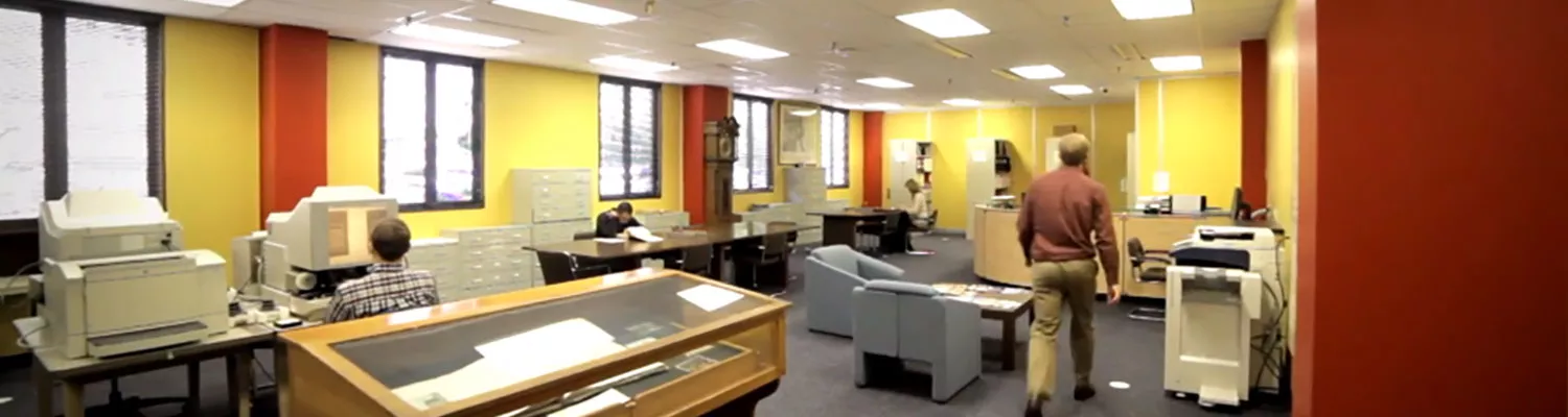A view of the State Archives Research Room.