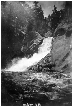 Archival photo of Boulder Falls